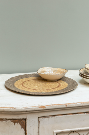 Seagrass Placemat - Coffee/Sand