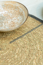 Seagrass Placemat - Natural with Slate Trim