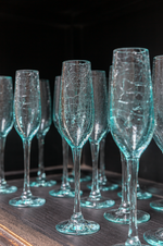 Crackle Champagne Glass