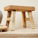 Sedum Vintage Wooden Stool