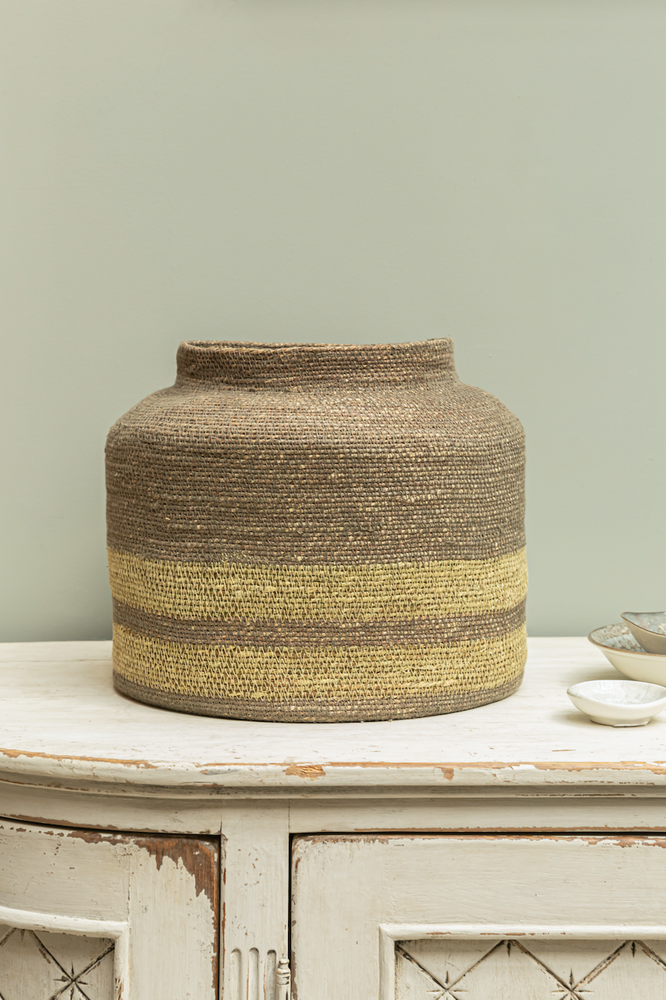Large Vase Basket - Coffee/Sand