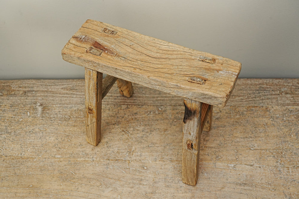 Clematis Vintage Wooden Stool