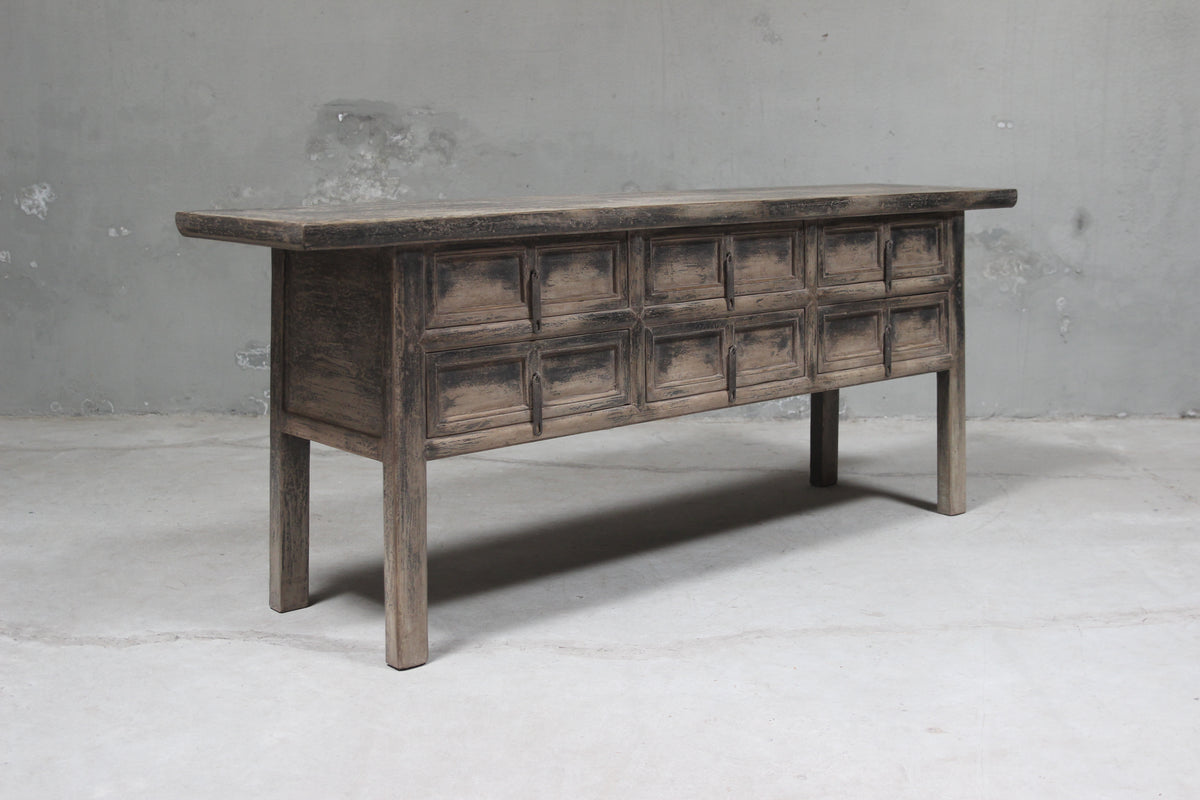 Henry Reclaimed Elm Console Table | Cotswold Grey