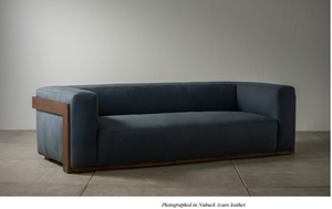 Yubberton 3 Seater Sofa - Azure Nubuck Leather