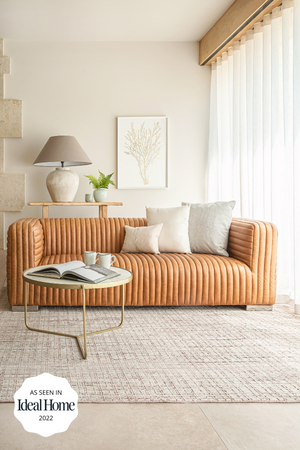 Kingham Medium Leather Sofa - Columbia Brown