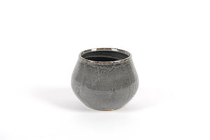 Bent Belly Taupe Ceramic Flowerpot - 12cm