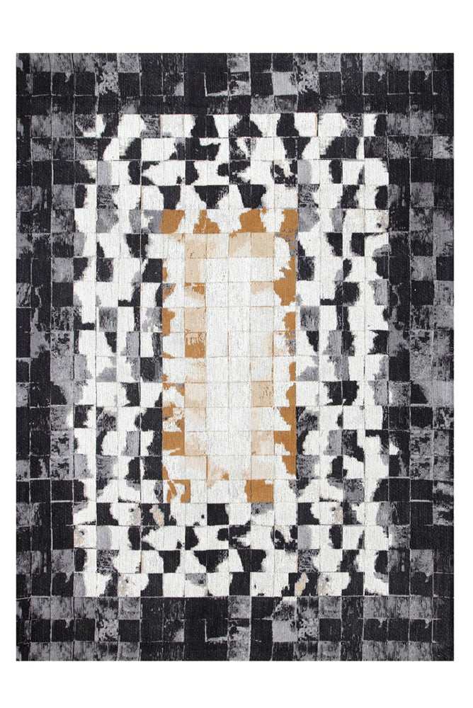 Aretha Black/White Abstract Rug - 170cm x 240cm