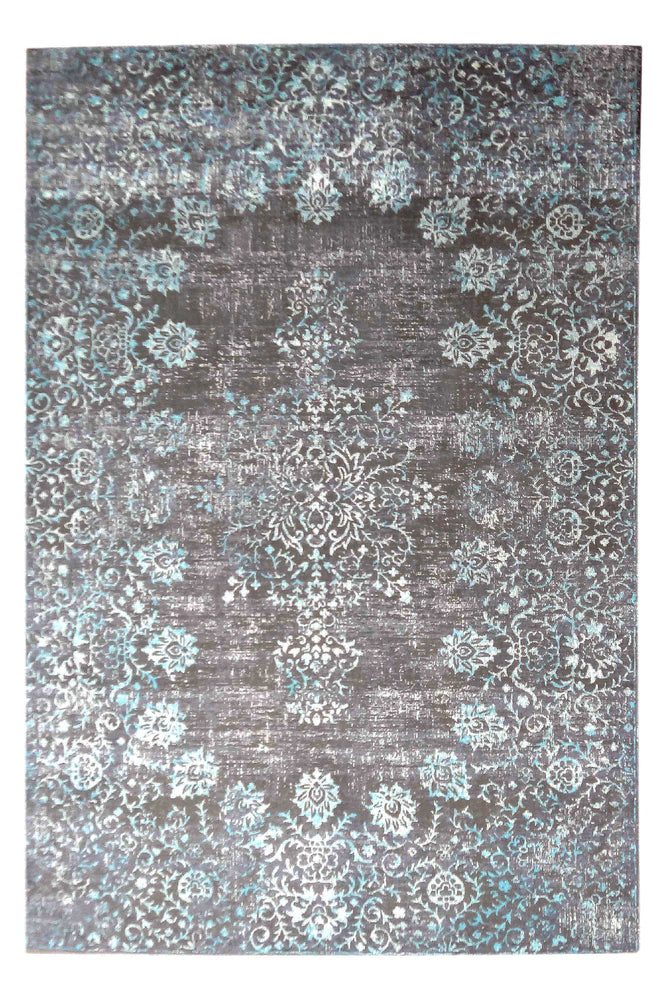 Lillia Grey Patterned Rug - 160cm x 240cm