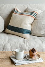 Belgian Cushion - Medium Square - Laguna Verde