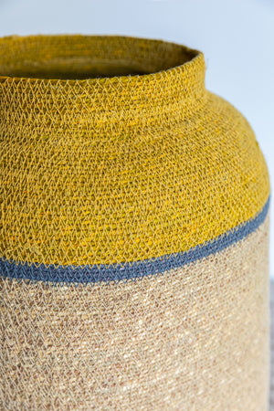 Large Vase Basket - Natural/Curry