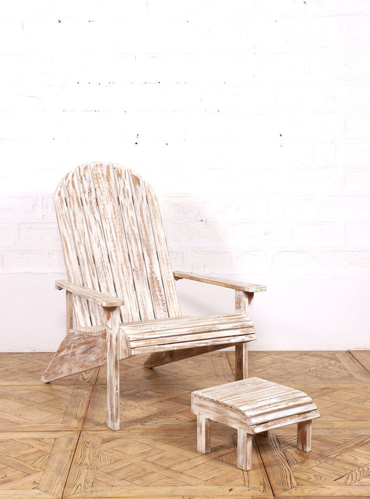 Rosemary Garden Chair & Footstool - White
