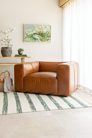 Cb2 leather armchair deals