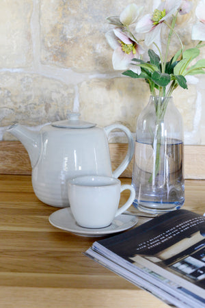 Broste Nordic Sand Tea Cup with Saucer (Click & Collect)
