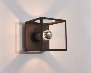 
                
                    Load image into Gallery viewer, Berlin Cube Wall Light - Antique Black
                
            