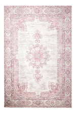 Peggy Silver/Pink Patterned Rug - 140cm x 200cm