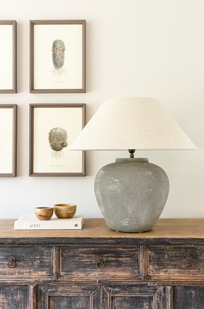 Figo Vase Lamp - Natural Grey