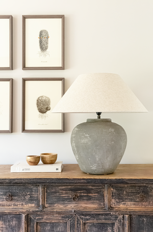 
                
                    Load image into Gallery viewer, Figo Vase Lamp - Natural Grey
                
            
