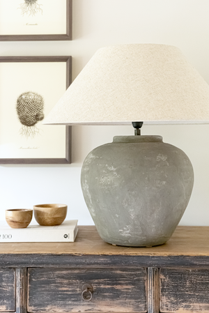 
                
                    Load image into Gallery viewer, Figo Vase Lamp - Natural Grey
                
            