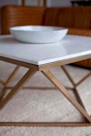 Geometric marble sales coffee table