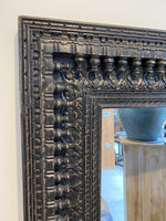Kali Black Square Carved Mirror - 94cm x 94cm