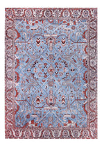 Clara Blue/Red Abstract Rug - 200cm x 290cm