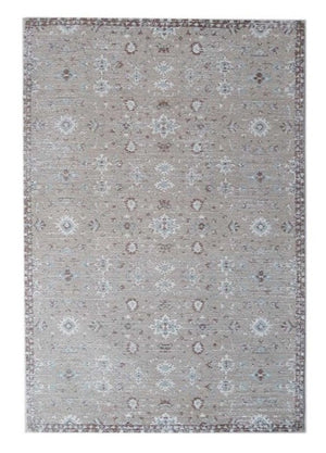 Sloane Grey Patterned Rug - 65cm x 110cm