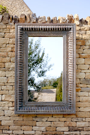 Kali Grey Rectangular Carved Mirror - 98cm x 150cm