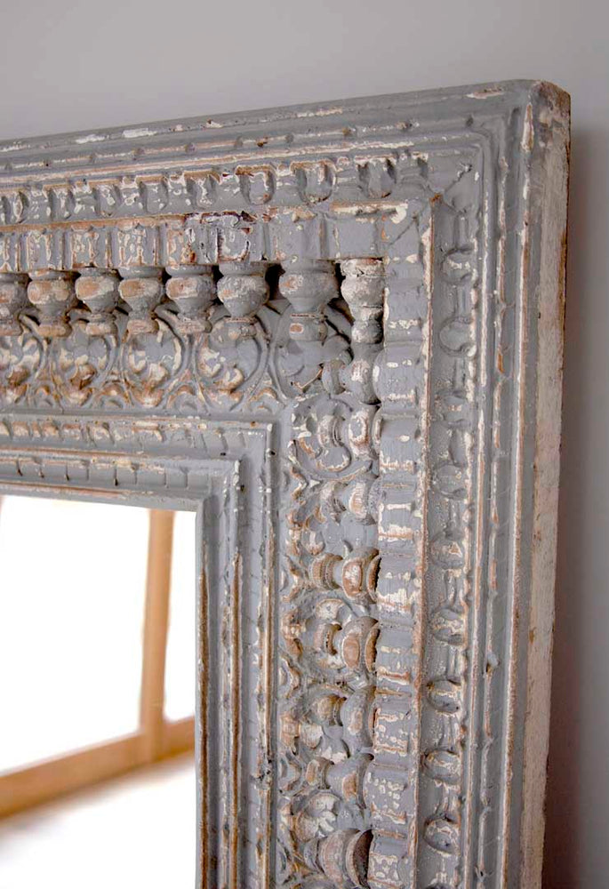 Kali Grey Square Carved Mirror - 94cm x 94cm