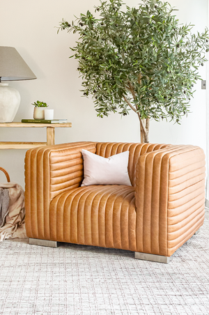 Kingham Leather Armchair - Columbia Brown
