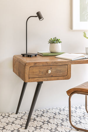 Mid Century Writing Desk - Dark