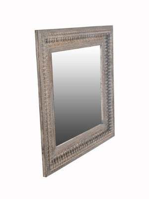 Kali Grey Square Carved Mirror - 130cm
