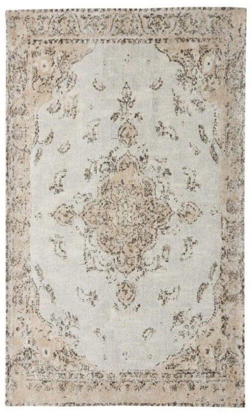Rya Ivory Patterned Rug - 170cm x 240cm