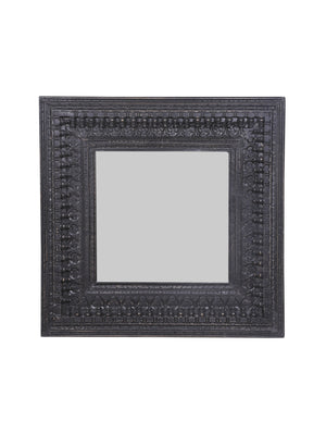Kali Black Square Carved Mirror - 94cm x 94cm
