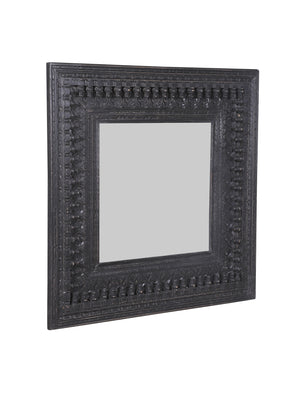 Kali Black Square Carved Mirror - 94cm x 94cm
