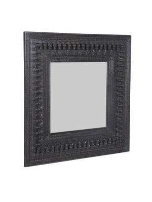 
                
                    Load image into Gallery viewer, Kali Black Square Carved Mirror - 94cm x 94cm
                
            