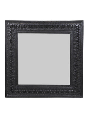 Kali Black Square Carved Mirror - 130cm