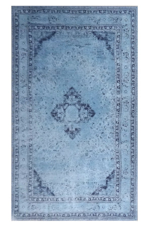 Cameron Blue Patterned Rug - 200cm x 290cm