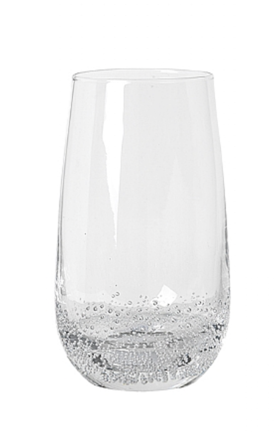 Broste Glass Bubble Tall Tumbler - Curved