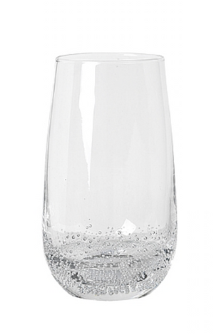 Broste Glass Bubble Tall Tumbler - Curved