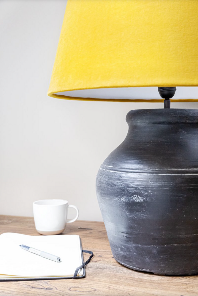 Hamo Vase Lamp Black/Brown