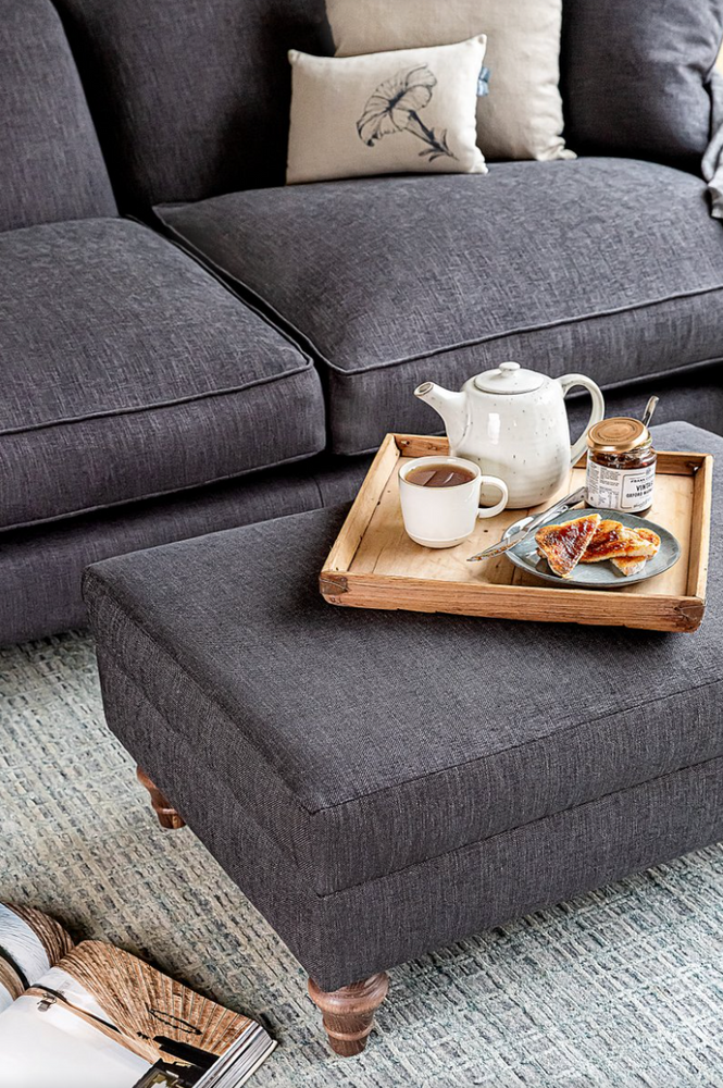 Milton Footstool Steel