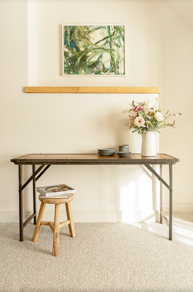 Honeybourne Iron & Wood Console Table - 154cm