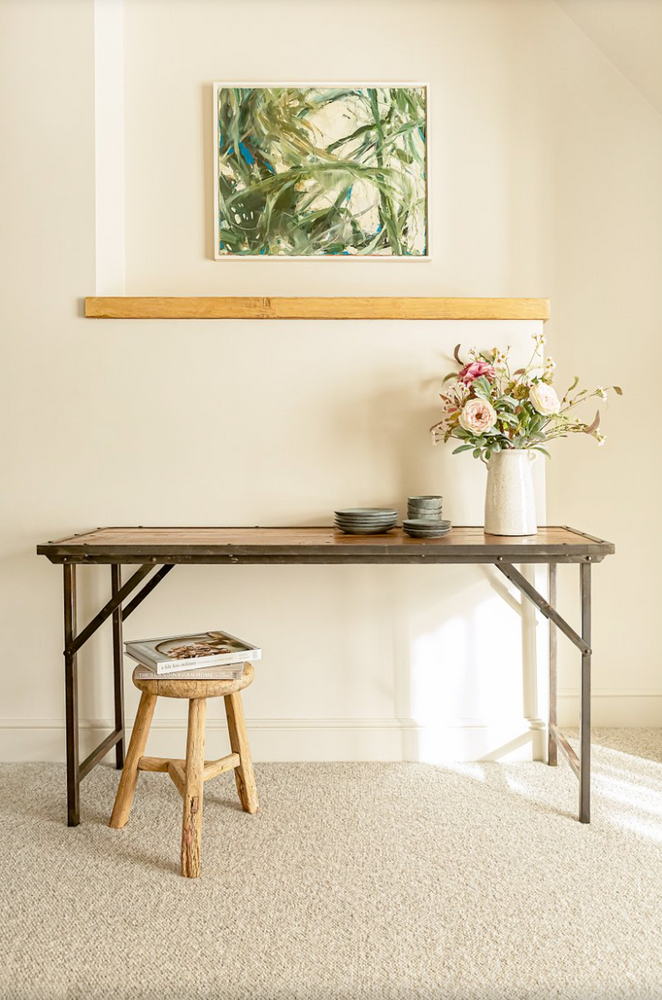
                
                    Load image into Gallery viewer, Honeybourne Iron &amp;amp; Wood Console Table - 154cm
                
            