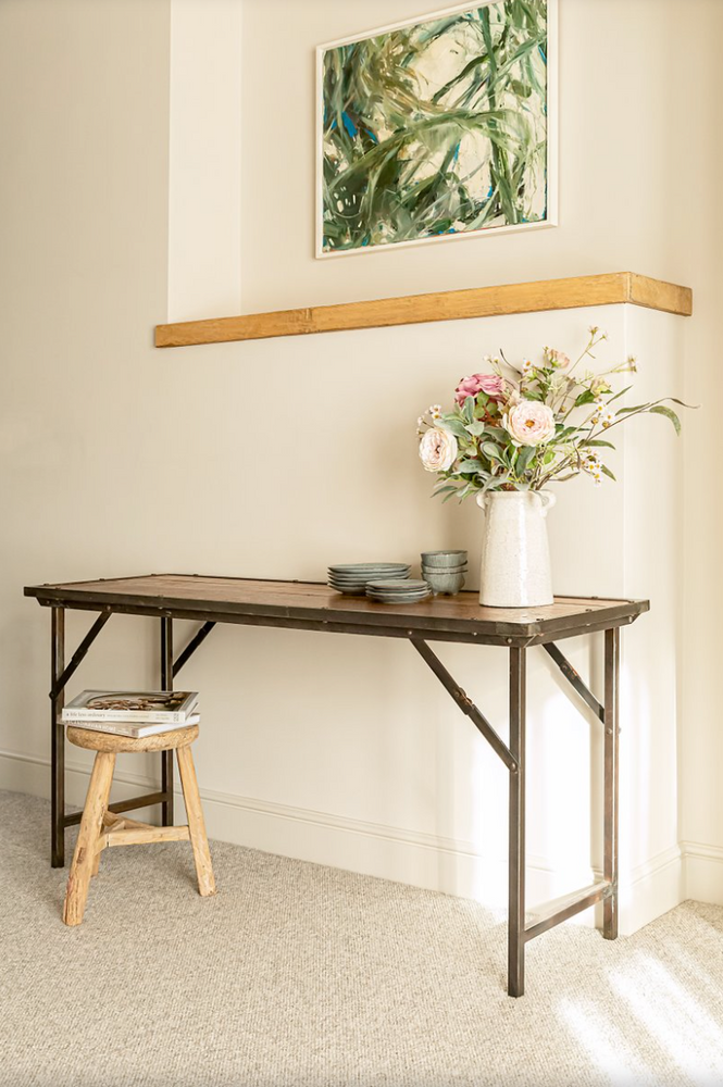 Honeybourne Iron & Wood Console Table - 154cm