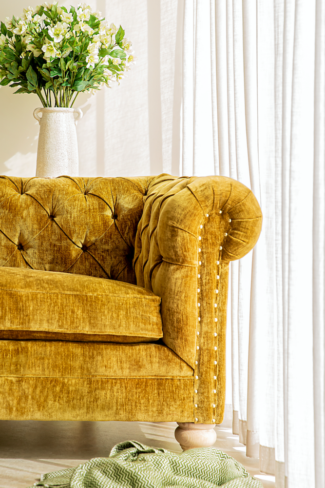 Vintage gold sofa deals