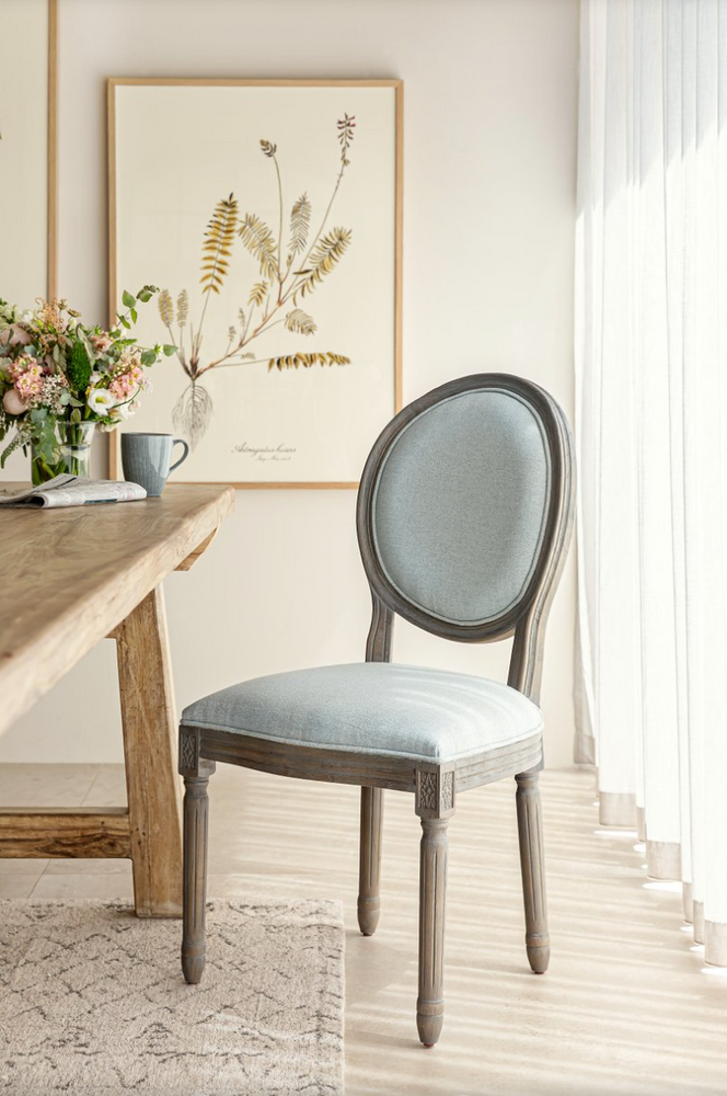 
                
                    Load image into Gallery viewer, Rennes Chair - Grey - Nordic Blue
                
            