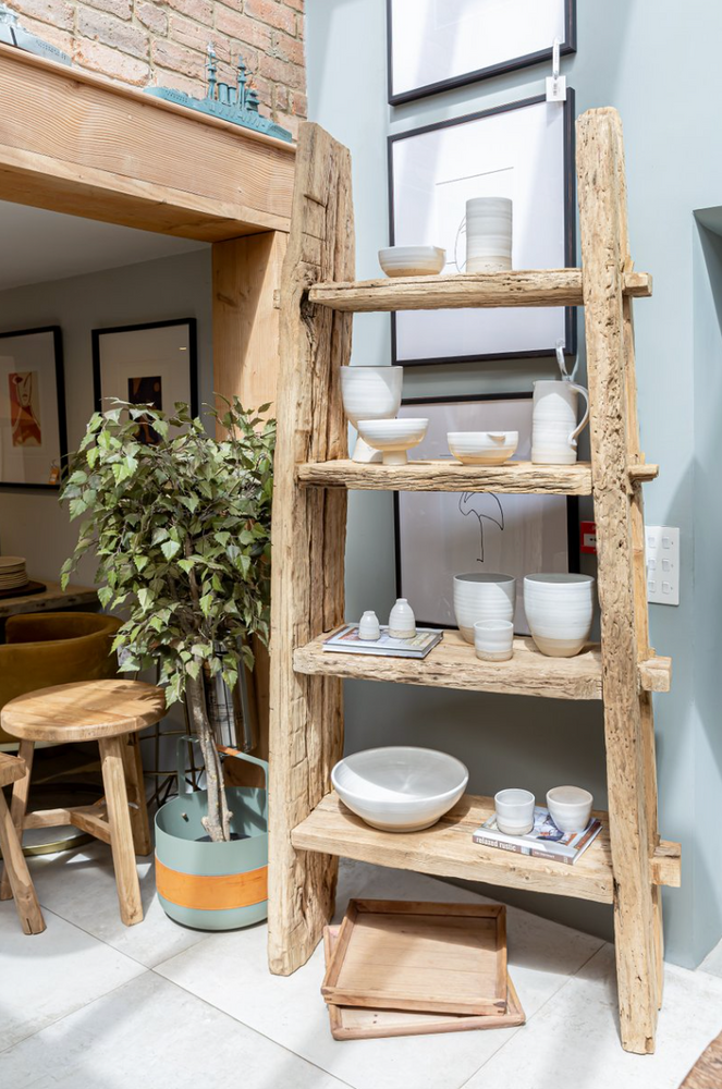 
                
                    Load image into Gallery viewer, Dean Rustic Ladder Shelves - 200cm
                
            