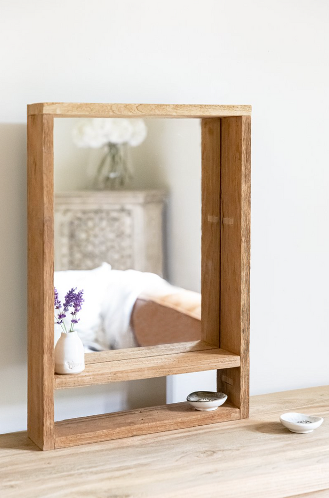 Raman Wooden Mirror