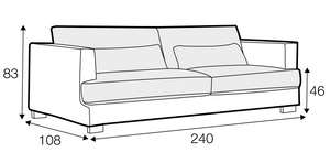 Compton 3 Seater Sofa - Light Blue