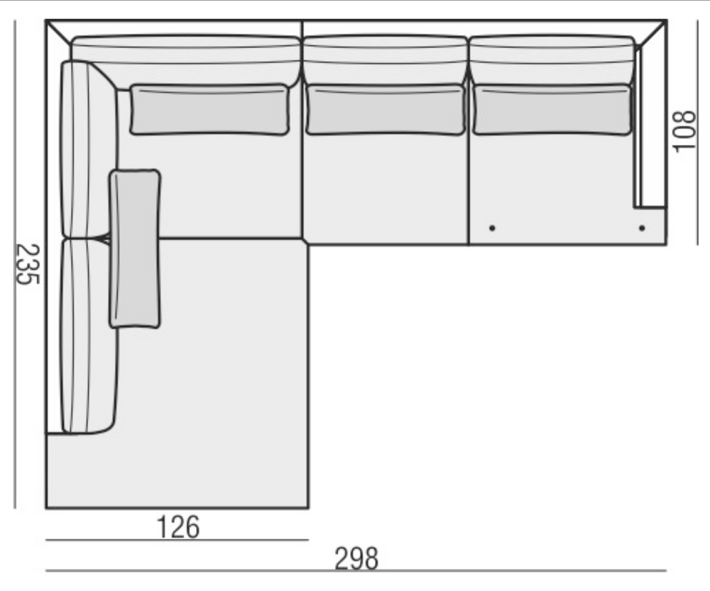 Compton Corner Sofa - Left - Grey